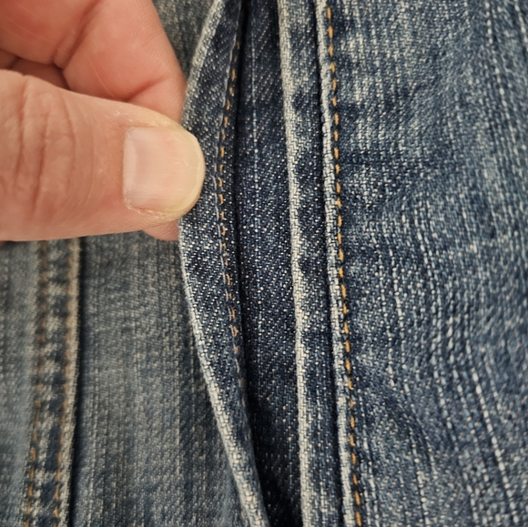 Tommy Hilfiger Distressed Denim Jacket Womens Size XS Faux Pockets - Picture 14 of 16